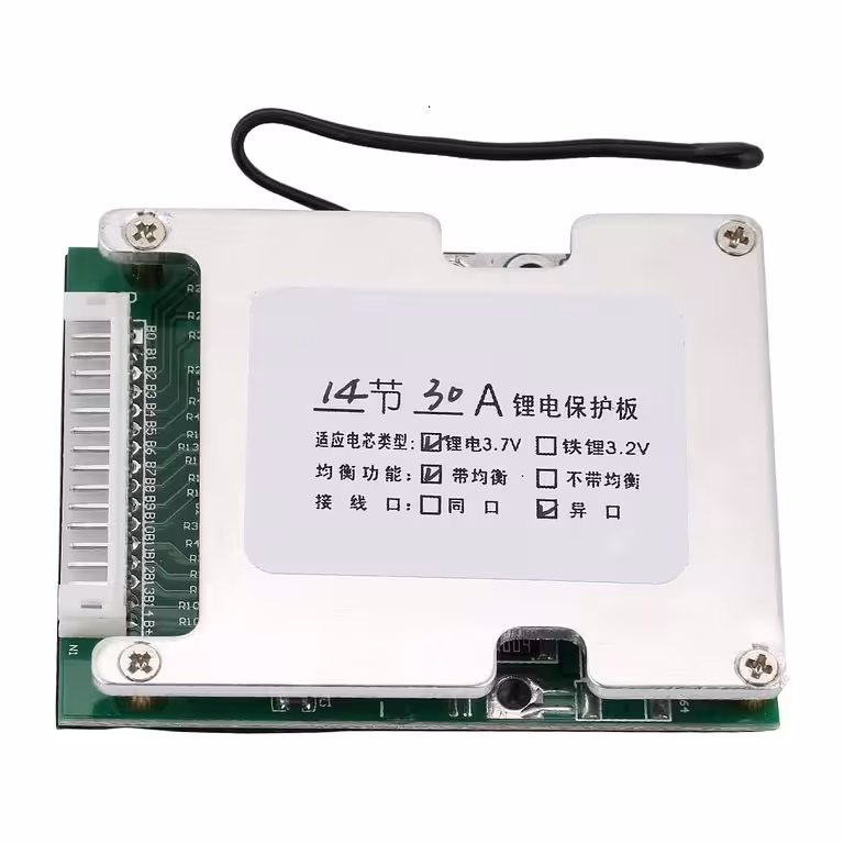 BMS 14S 52V 30A til Li-Ion batterier – beskyttelse og balance af battericeller