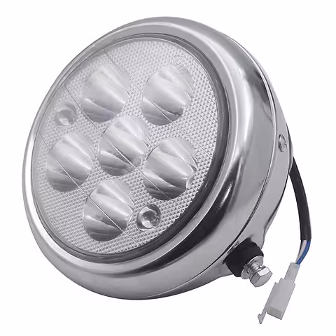 Rund LED-forlygte 5 tommer til elektrisk scooter, motorcykel, Citycoco og Harley – Lys 12V-80V