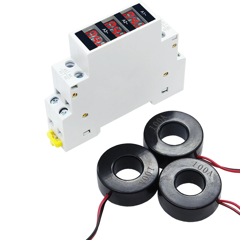 Præcis måling af strøm 1-100A med digitalt trefaset amperemeter