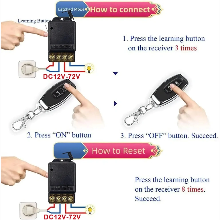 RF-modul 433MHz, fjernstyret relæ for præcis og sikker kontrol