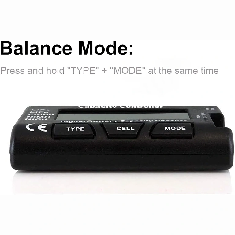 Digital tester til alle batterityper 2–7S med 0,001V nøjagtighed