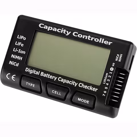 Batteritester 18650 Li-Ion, LiPo, LiFe, NiMH, NiCd 2-7S – spændings- og kapacitetskontrol