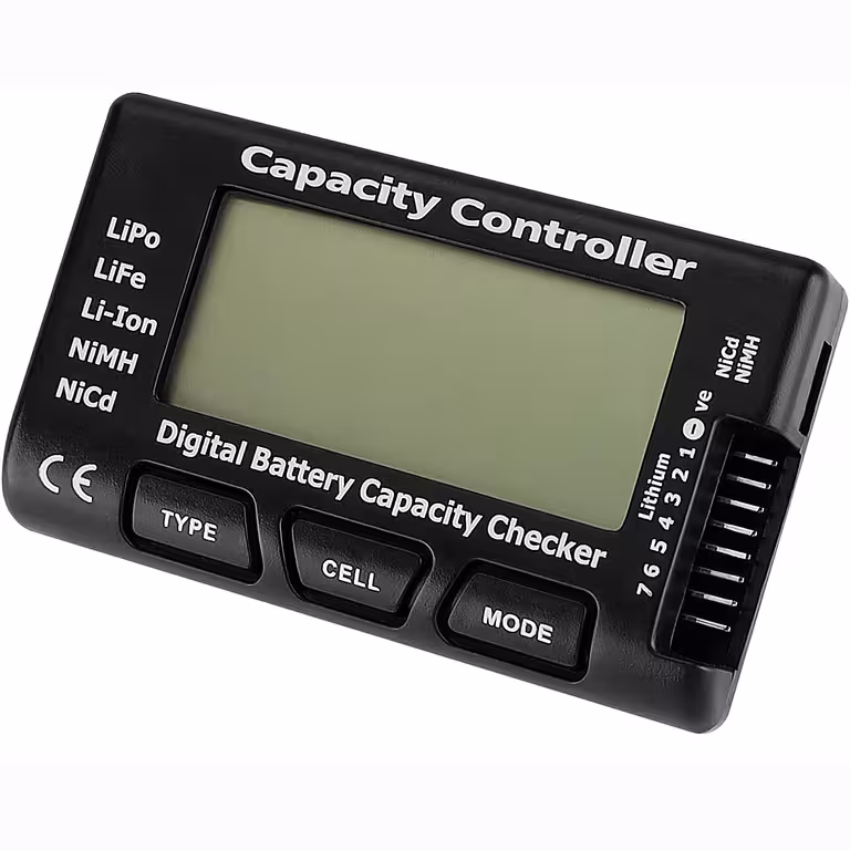 Batteritester 18650 Li-Ion, LiPo, LiFe, NiMH, NiCd 2-7S – spændings- og kapacitetskontrol