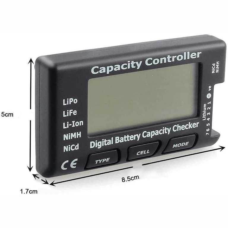 Digital Li-Ion 18650 og LiPo 2–7S tester, præcis og hurtig