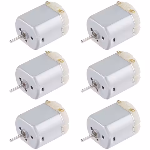 Sæt med 6 stk.: Mini DC motor 130 3V-6V til robotter, ventilatorer og DIY projekter