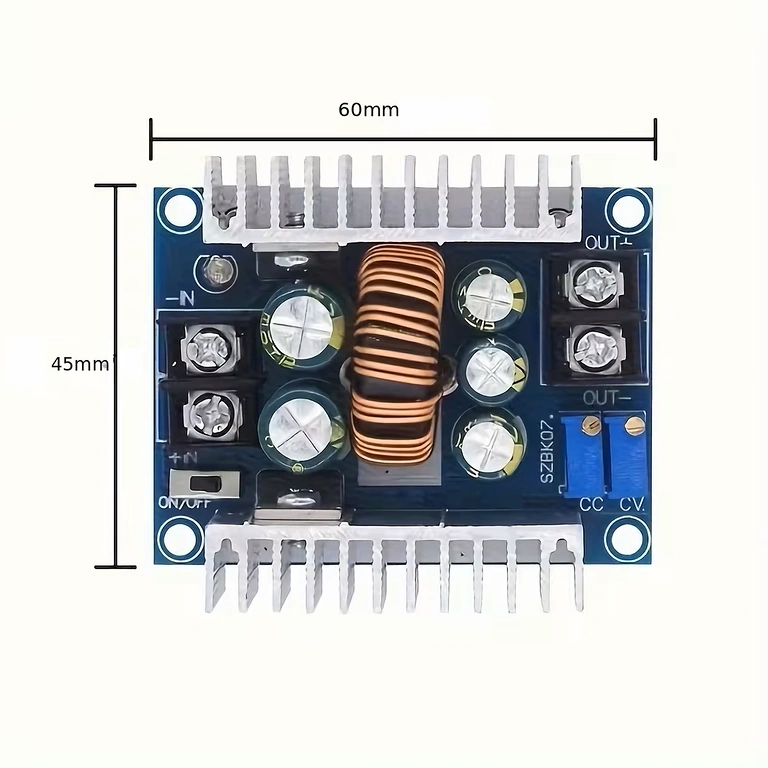 Kompakte dimensioner af step-down modul 20A 300W
