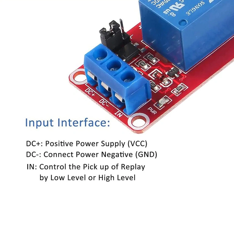 Sæt med 5V relæmoduler med optokobler, 1 kanal, kompatible med Arduino og Raspberry Pi