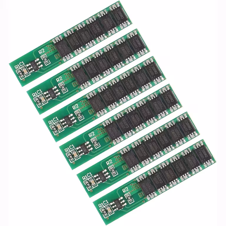 Sæt med 6 stk. – 1S 18650 3,7V 10A BMS modul med fuld beskyttelse