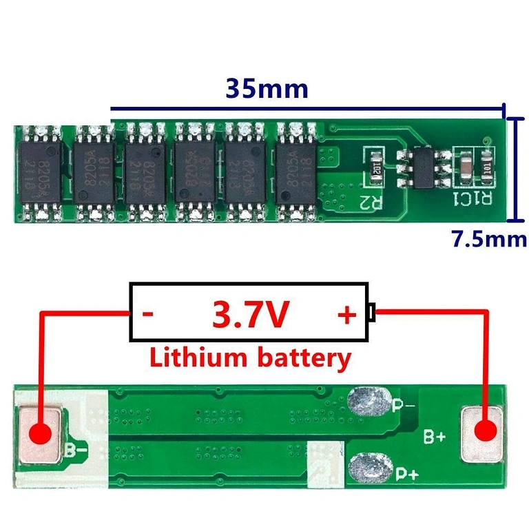 Pakke med 6 stk. BMS-moduler tilsluttet kabler