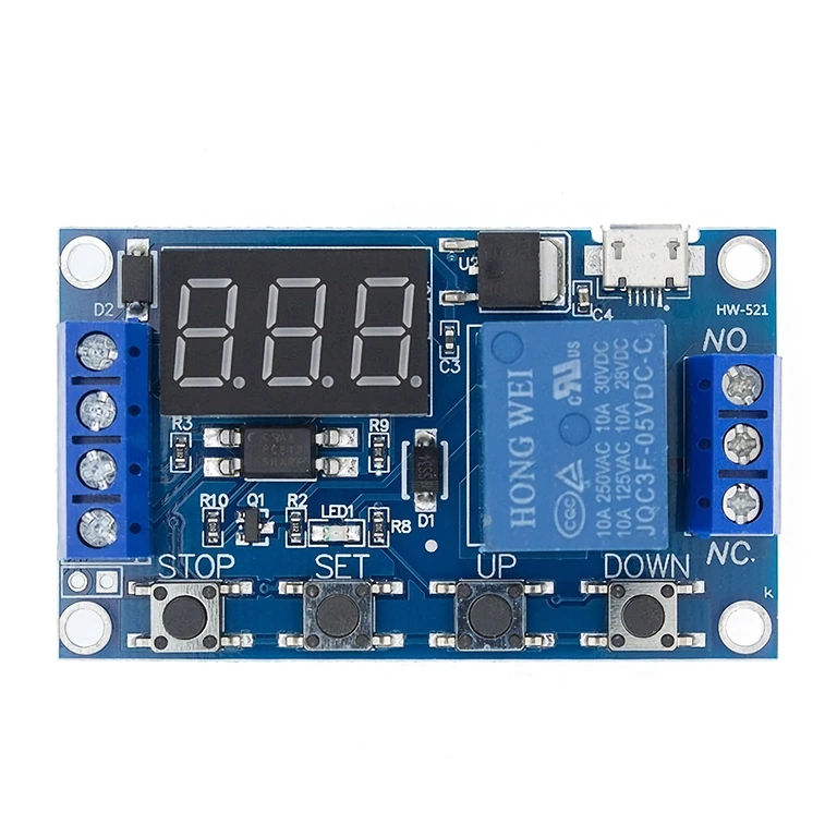 Generel visning af tidsrelæmodul 6–30V