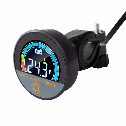 Batteristatus- og niveauindikator – DC voltmeter 12V–72V Li-ion og LiFePO4 med display til cykel, scooter og elektrisk scooter