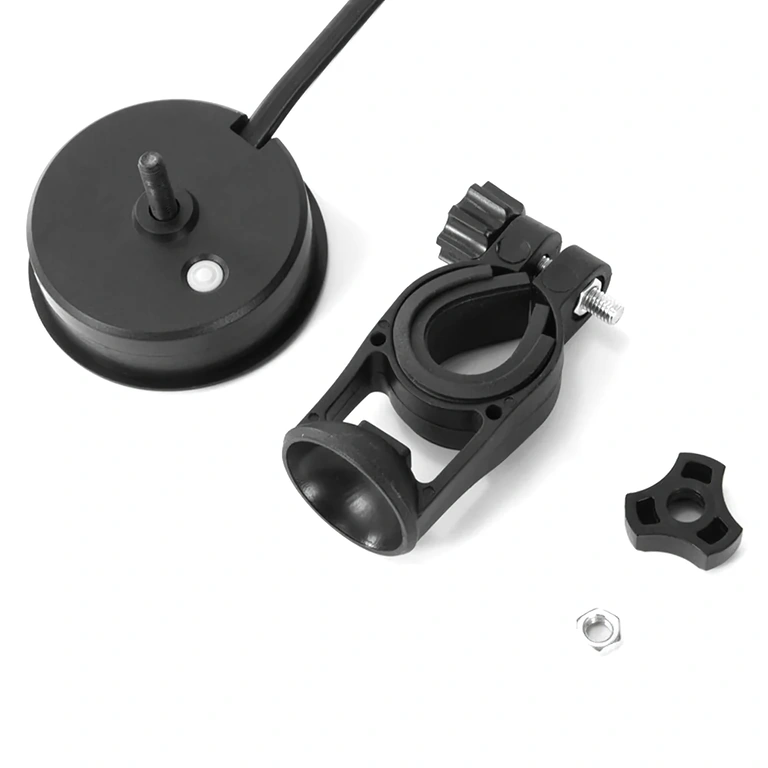 Digitalt indikator-modul, bagside med stik og kabler, voltmeter- og batteriprocentdisplay, kompatibel med Li-ion og LiFePO4 12V–72V