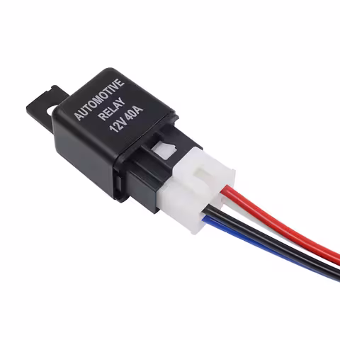 12V 4-pin bilrelæ 40A med sokkel – kompatibel med 12V elsystemer