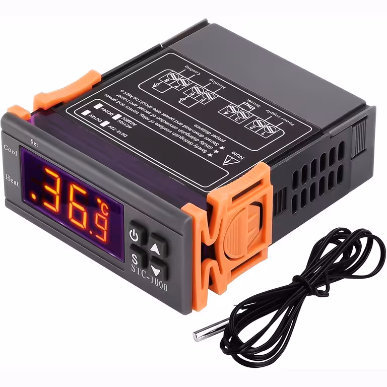 Digital temperaturcontroller 220V/230V – Elektronisk STC1000 termostat med NTC sensor og dobbelt relæ