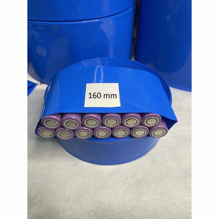 Blå krympeslange 160 mm til 18650 batteripakker