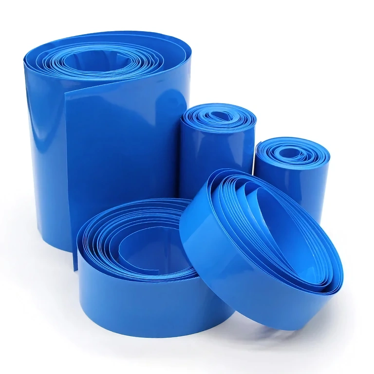 Blå Cellpack krympeslange pr. meter til akkumulatorer