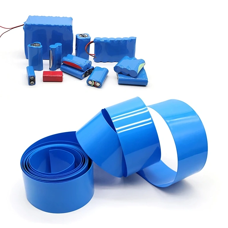 Blå Cellpack krympefolie til 18650-batterier