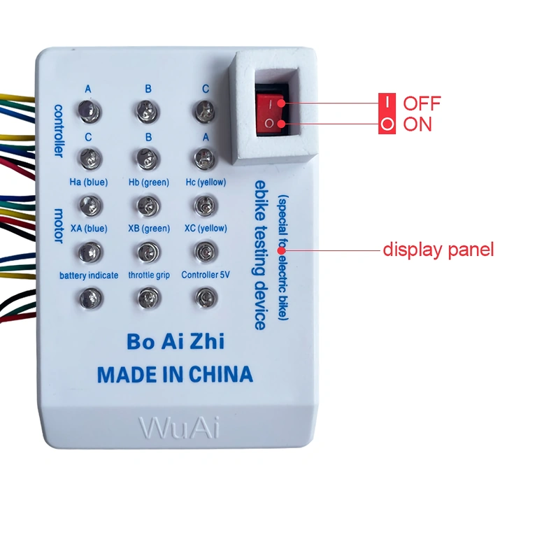 Gashåndtag tilsluttet den universelle tester