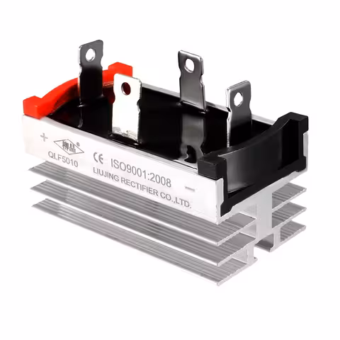 Monofaset bro-ligeværd 50A 1200V med køleprofil – 4 dioder bro til AC-DC ensretning