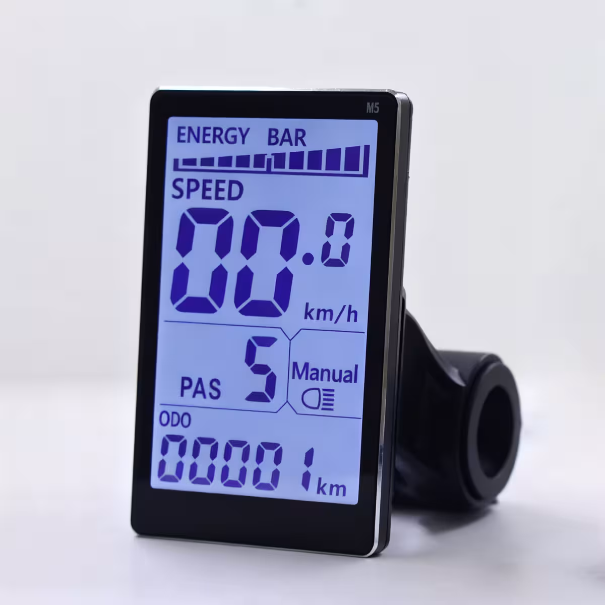 Sidevisning af controller- og Display M5-kit til elcykel 500W–1000W