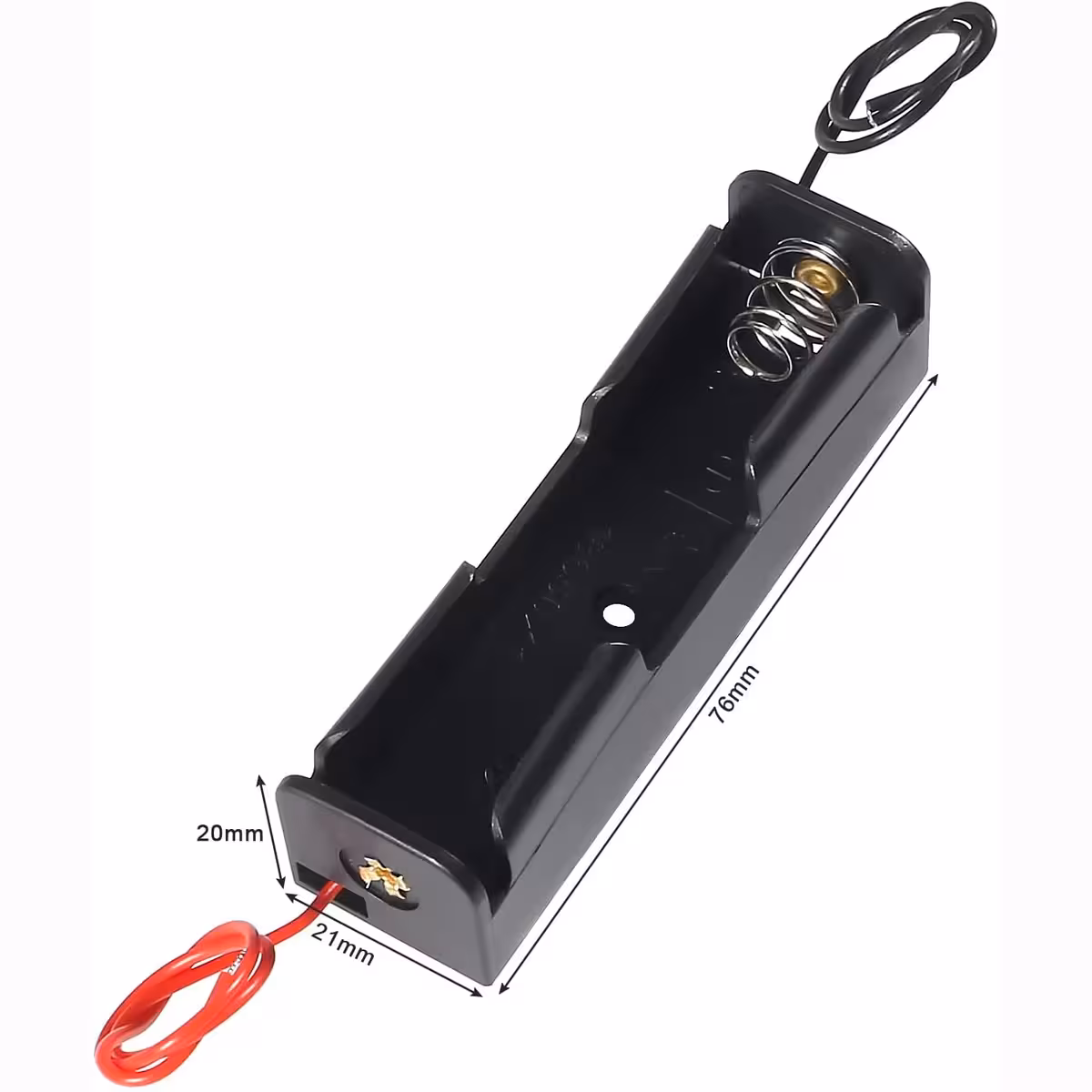 Dimensioner 18650 batteriholder