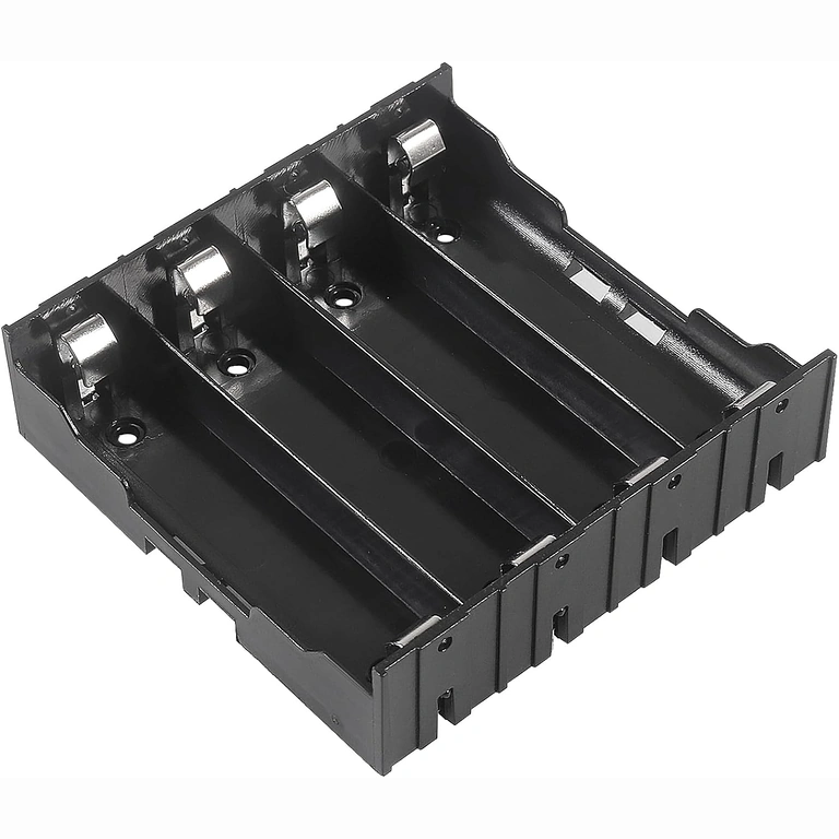 Sidevisning 4-slot holder 18650 batteriholder 4 slots – sidevisning