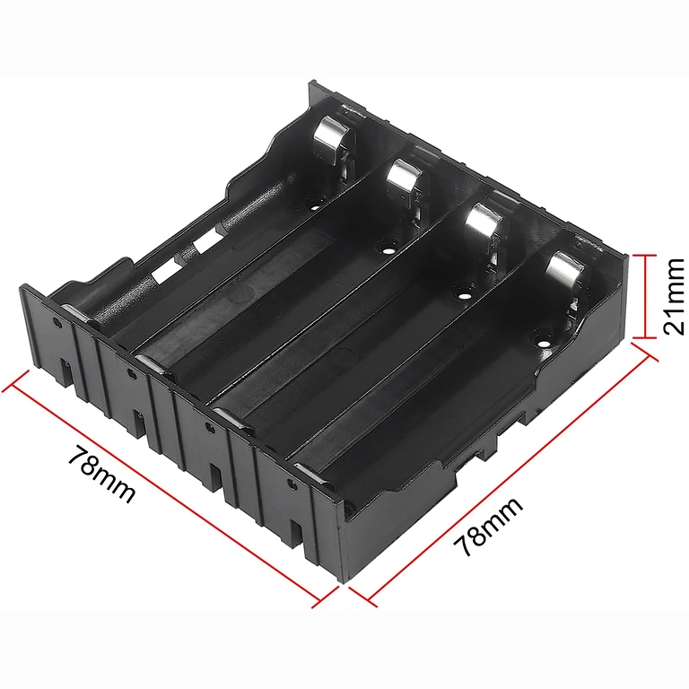Kompakt design 4 slots 18650 batteriholder 4 slots kompakt design