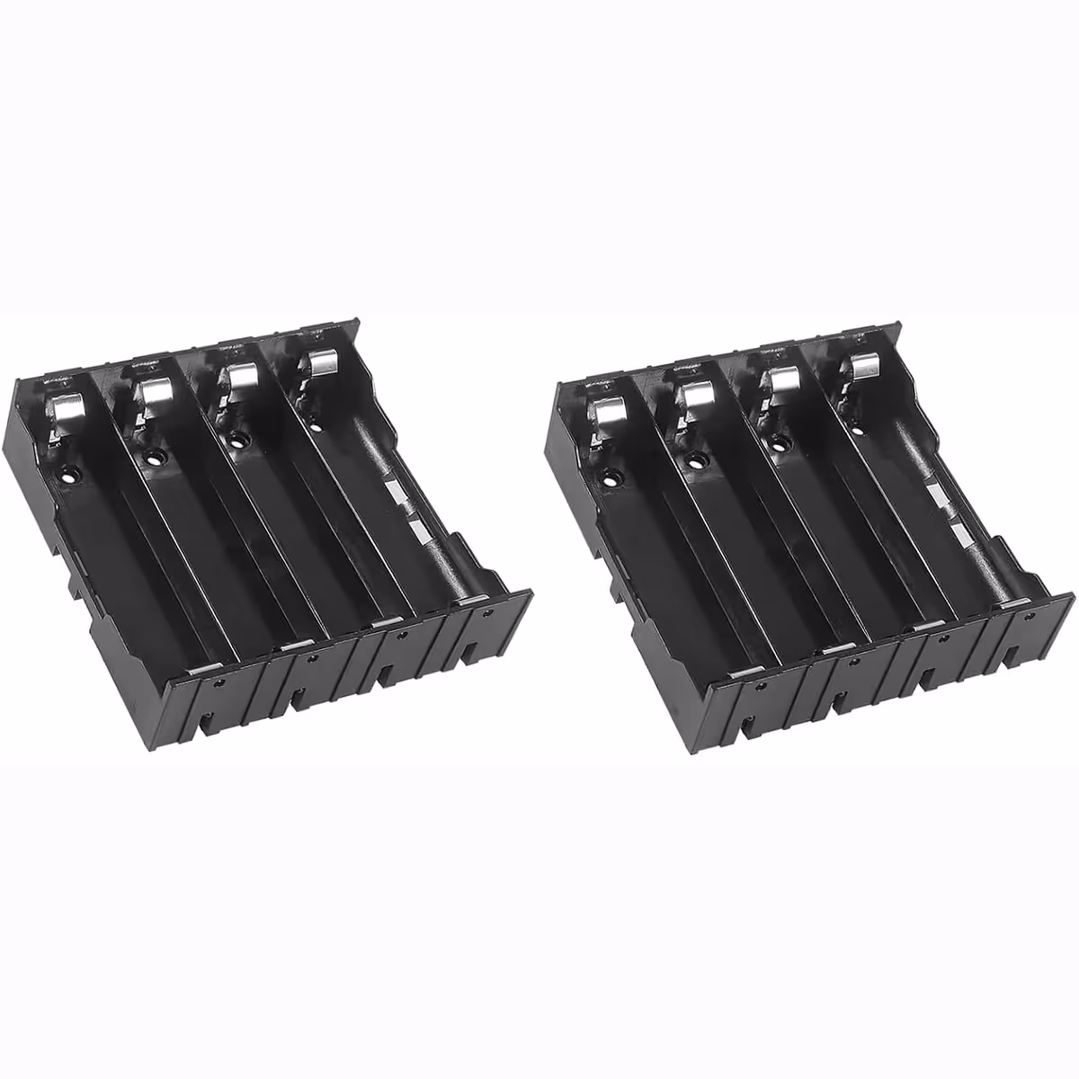 Sæt med 2 stk. 18650 batteriholdere 4 slots til DIY projekter