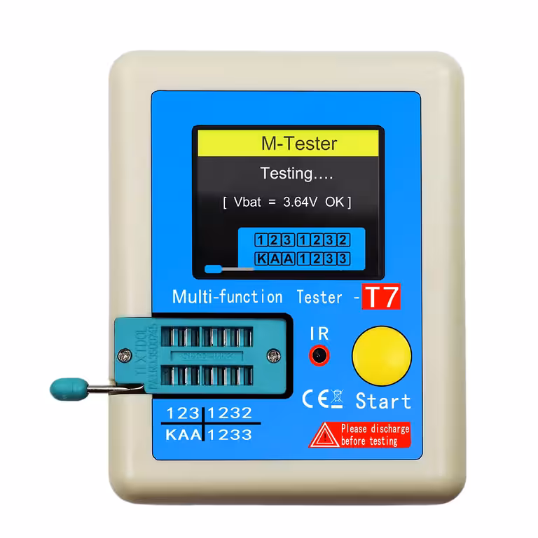 Tester til transistorer, kondensatorer og dioder LCR-T7