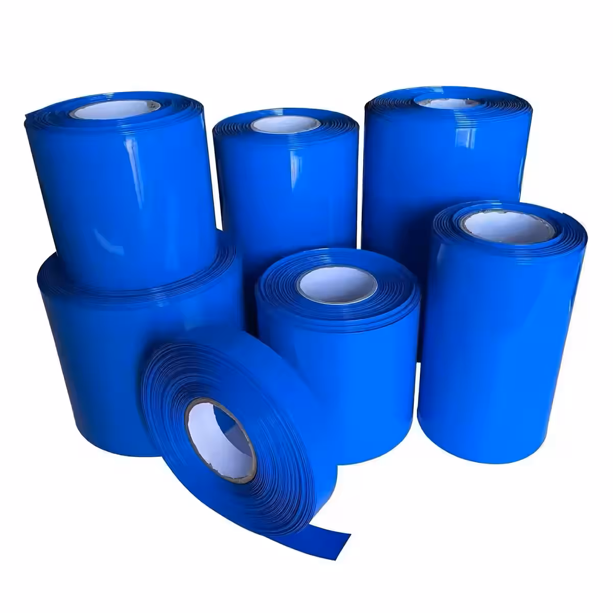 Blå PVC-krympeslange til isolering af 18650 batterier